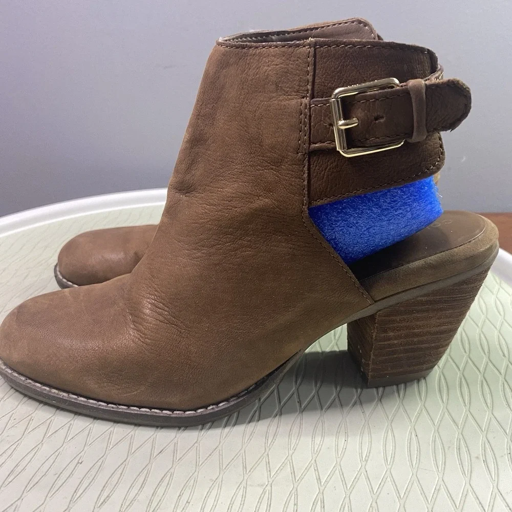 Cole Haan Pippa Womens Brown Leather Booties Sling Back Ankle SZ‎ 8